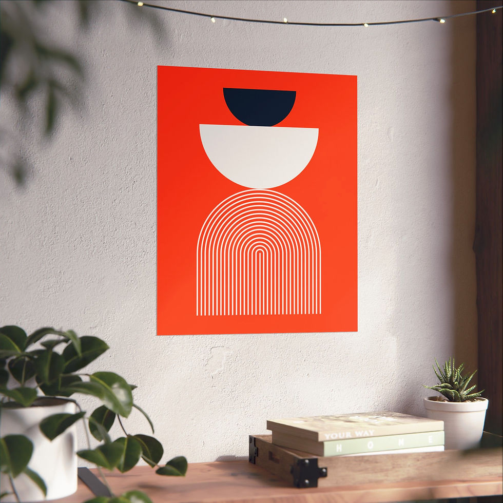 Thumbnail: Modern Geometric 24 Matte Poster - Denver Broncos - Away