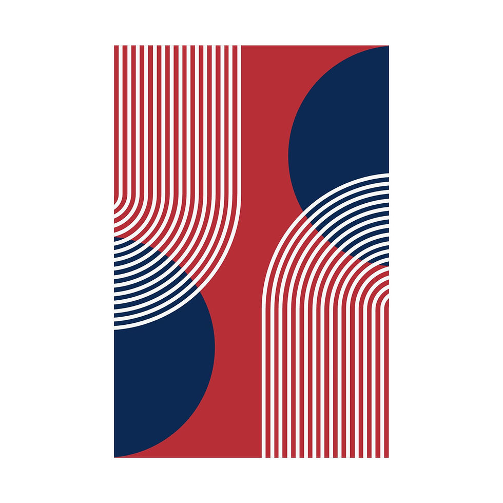 Thumbnail: Modern Geometric 25 Matte Poster - Boston Red Sox - Away