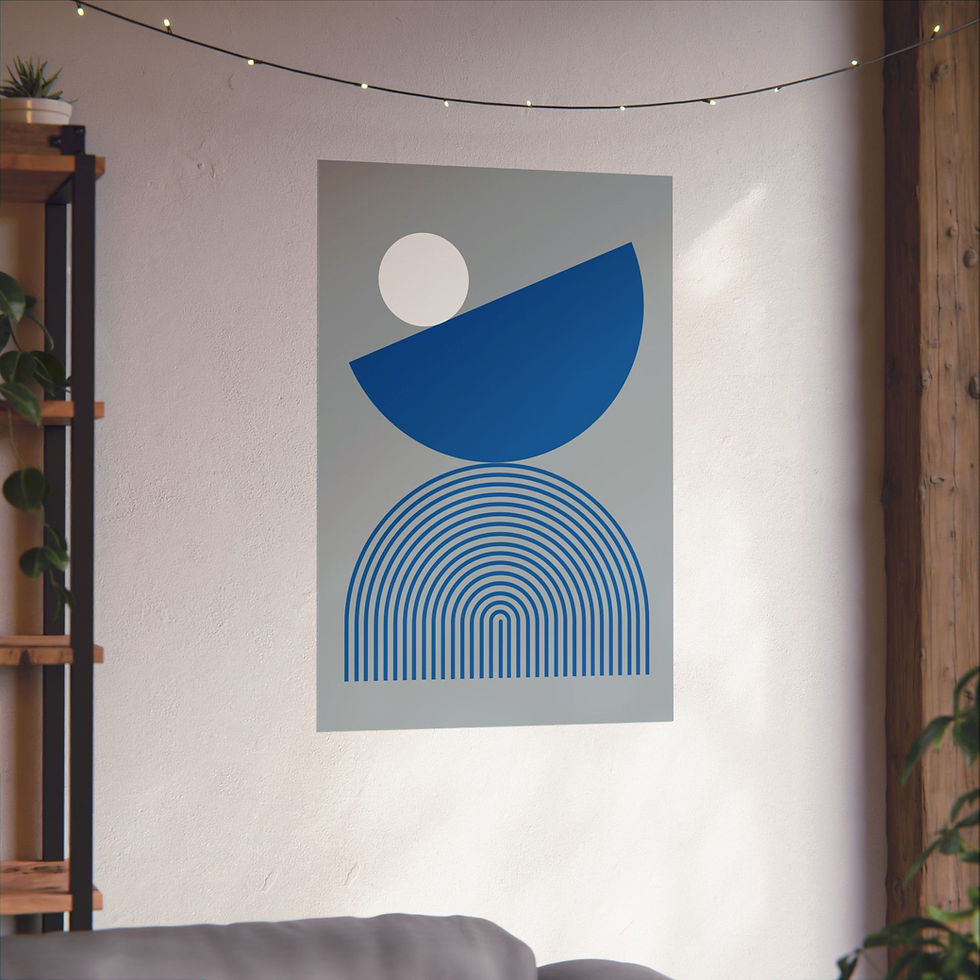 Thumbnail: Modern Geometric 26 Matte Poster - Los Angeles Dodgers - Alt