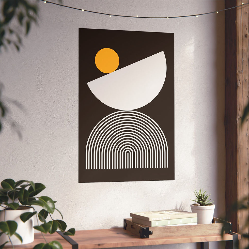 Thumbnail: Modern Geometric 26 Matte Poster - San Diego Padres - Away