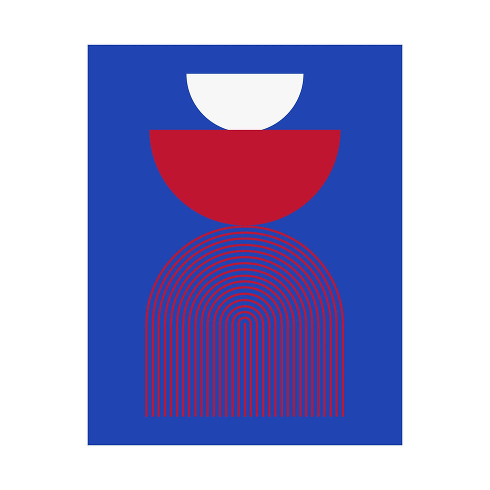 Geometric 24 Matte Poster - Detroit Pistons - Away