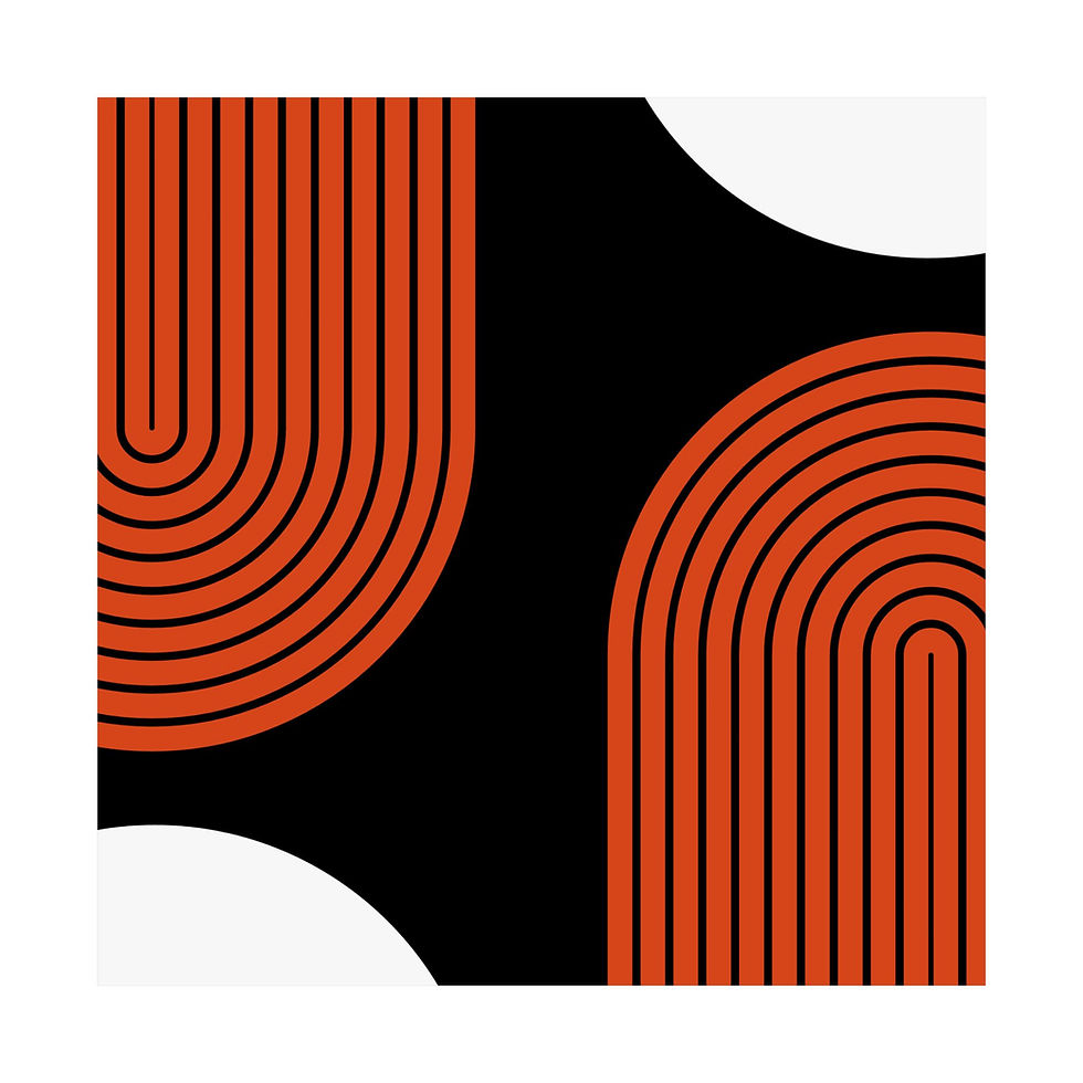 Thumbnail: Modern Geometric 10 Matte Poster - Baltimore Orioles - Away