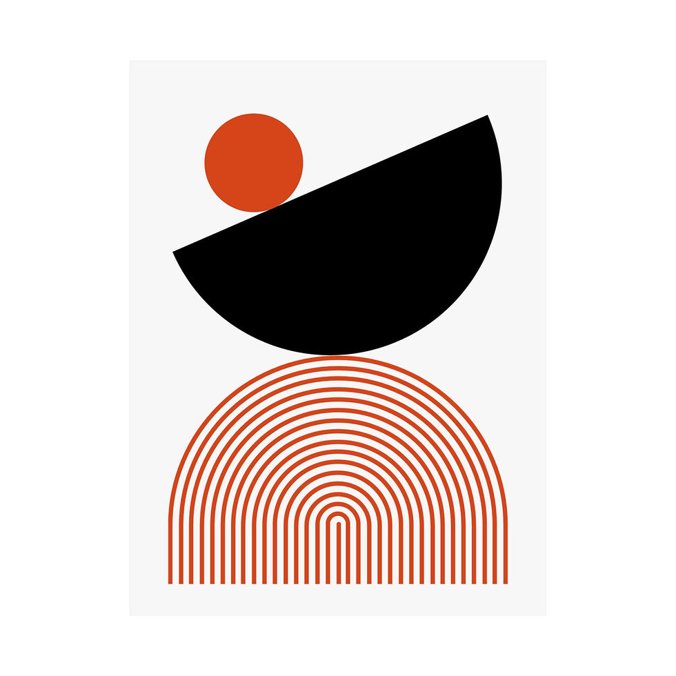 Thumbnail: Modern Geometric 26 Matte Poster - Baltimore Orioles - Home