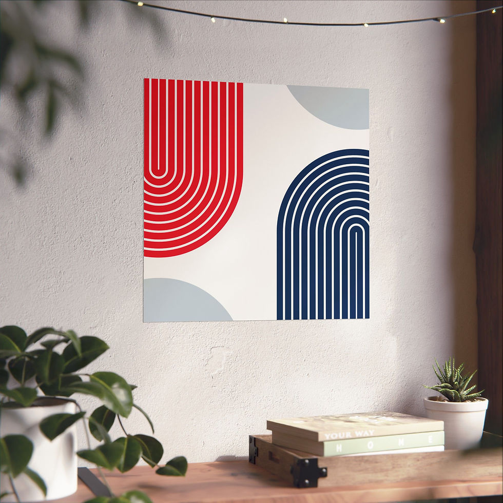 Thumbnail: Geometric 10 Matte Poster - Washington Wizards - Home