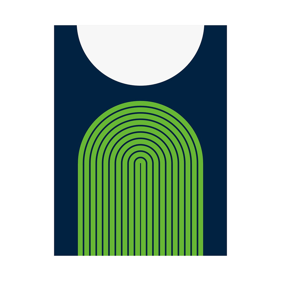 Thumbnail: Modern Geometric - 09 - Matte Poster - Seattle Seahawks - Away