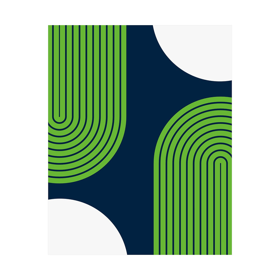 Thumbnail: Modern Geometric - 10 - Matte Poster - Seattle Seahawks - Away