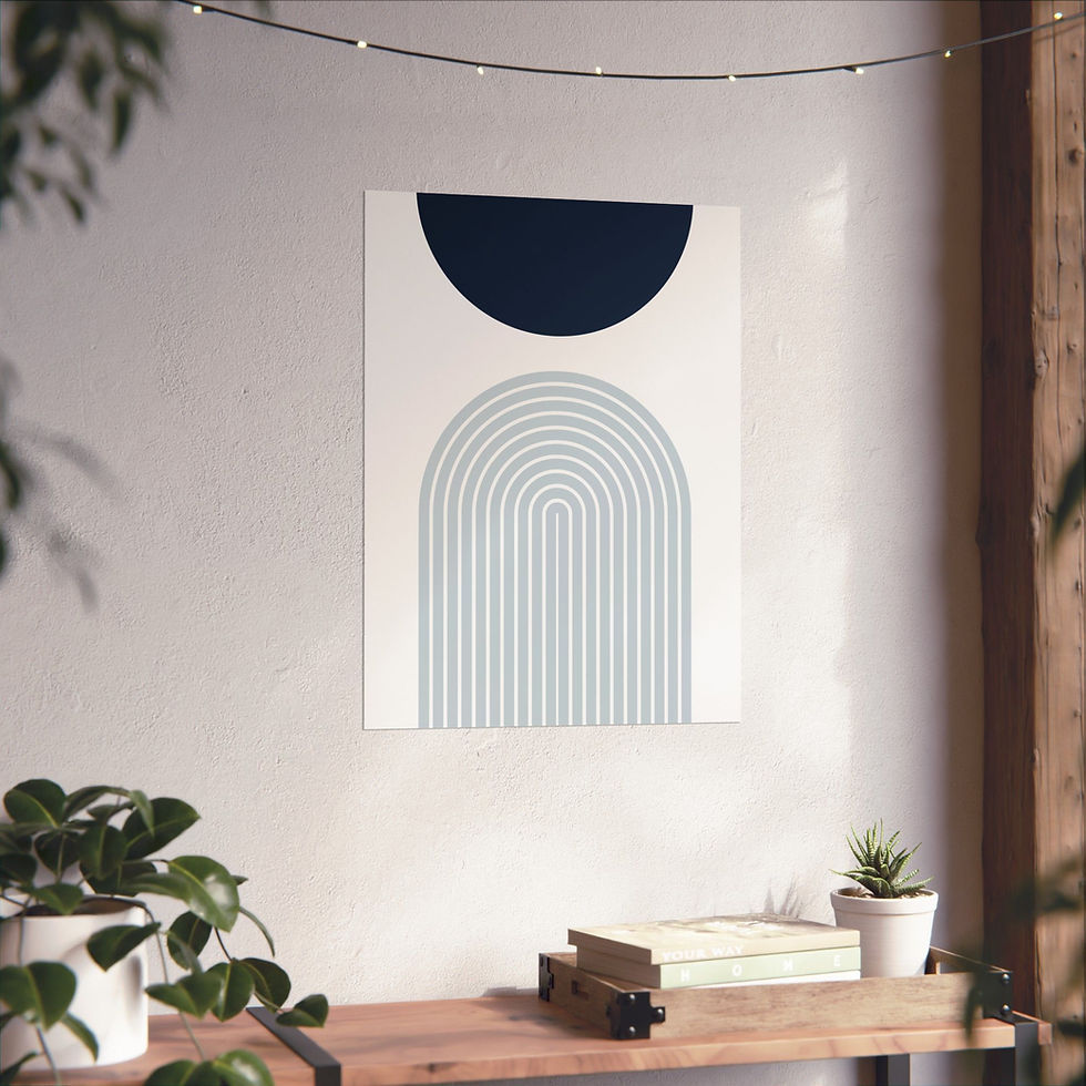 Thumbnail: Modern Geometric 09 Matte Poster - New York Yankees - Home