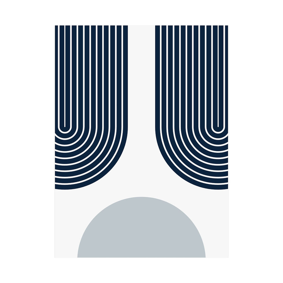 Thumbnail: Modern Geometric 11 Matte Poster - New York Yankees - Home