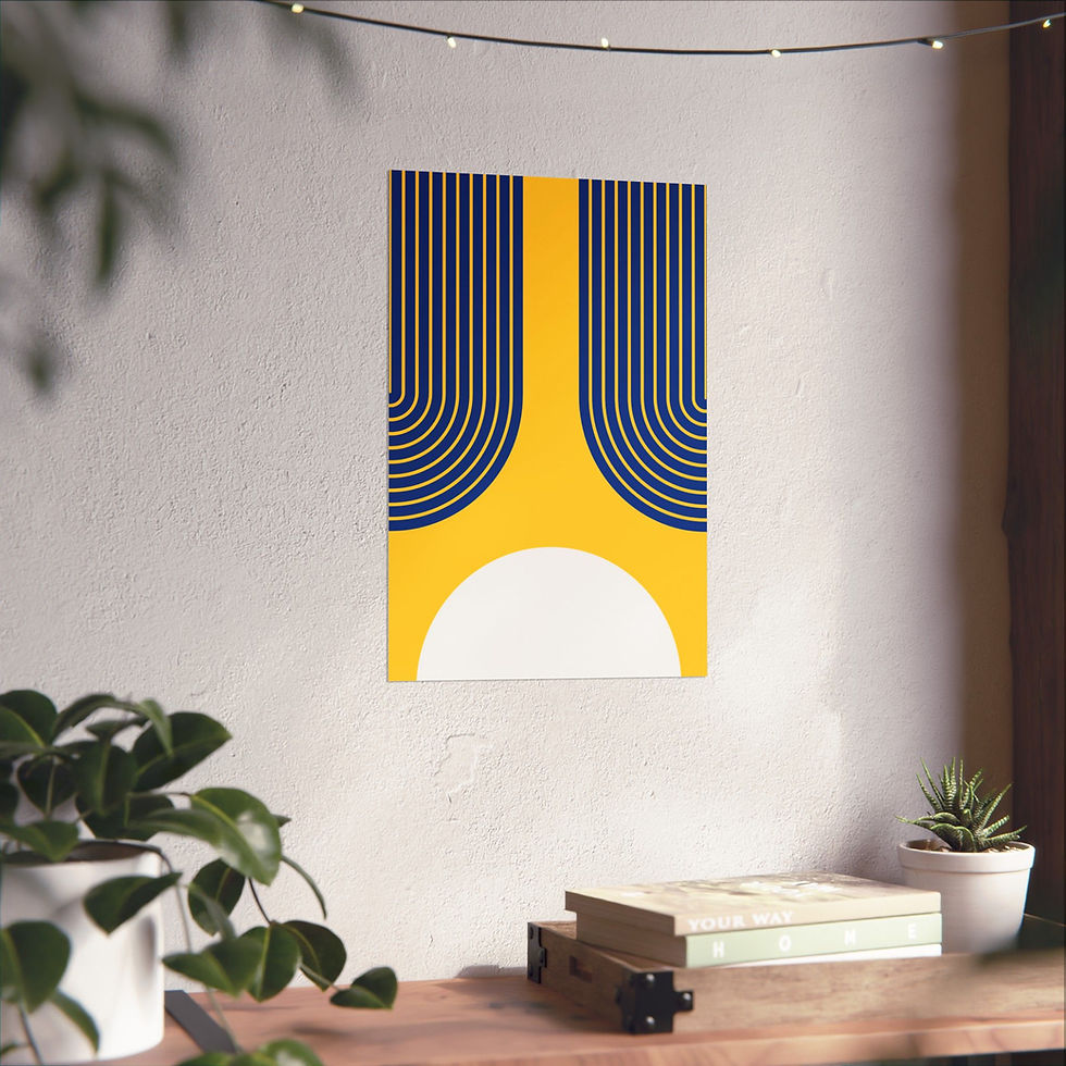 Thumbnail: Modern Geometric 11 Matte Poster - Los Angeles Rams - Alt