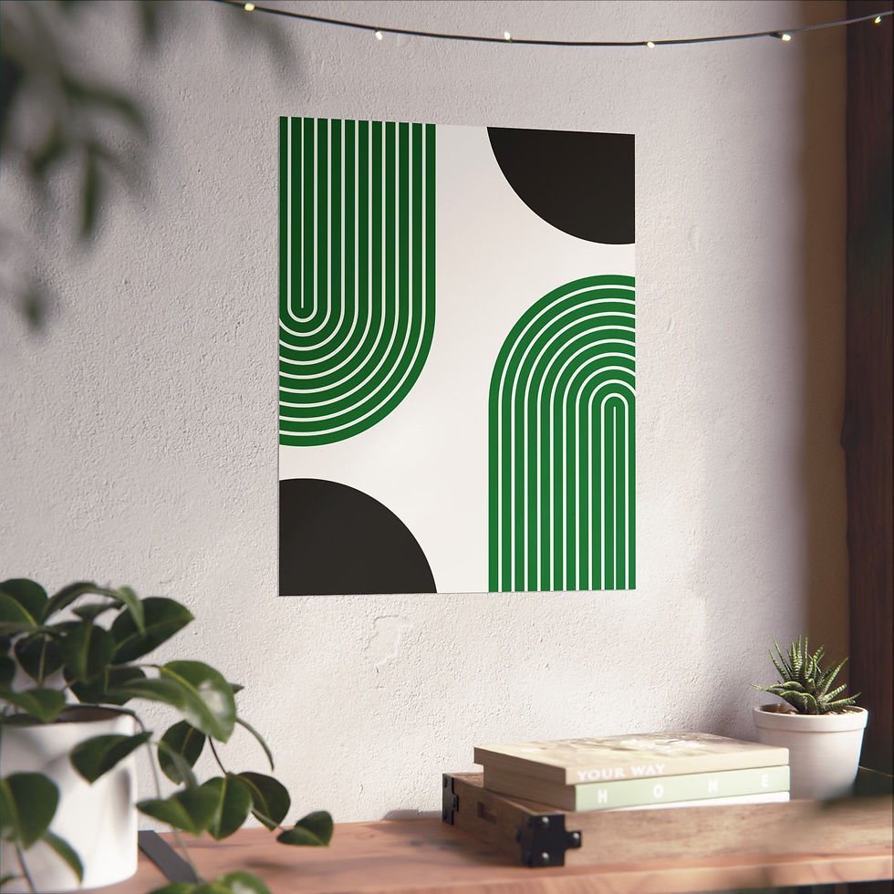 Thumbnail: Modern Geometric 10 Matte Poster - Boston Celtics - Home