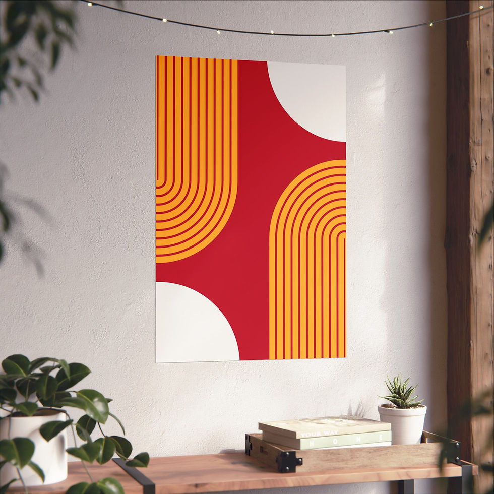 Thumbnail: Modern Geometric 10 Matte Poster - Atlanta Hawks - Away