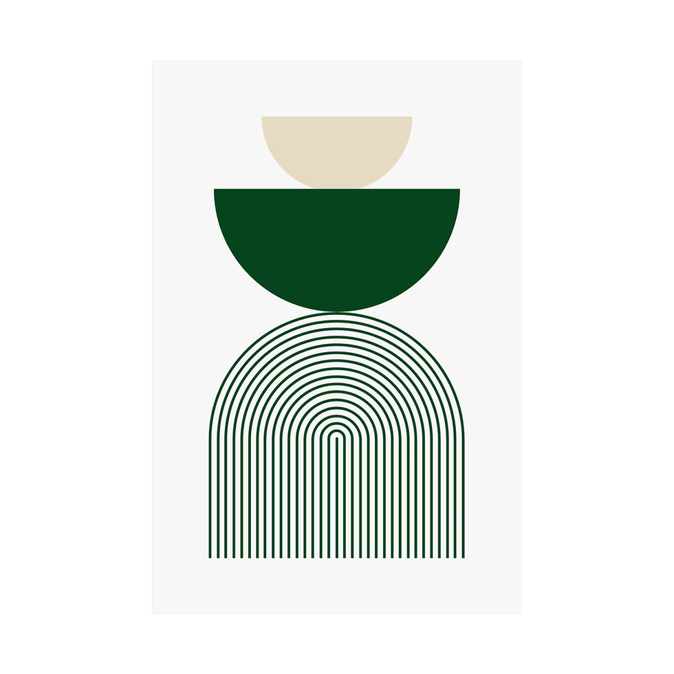 Thumbnail: Modern Geometric 24 Matte Poster - Milwaukee Bucks - Home