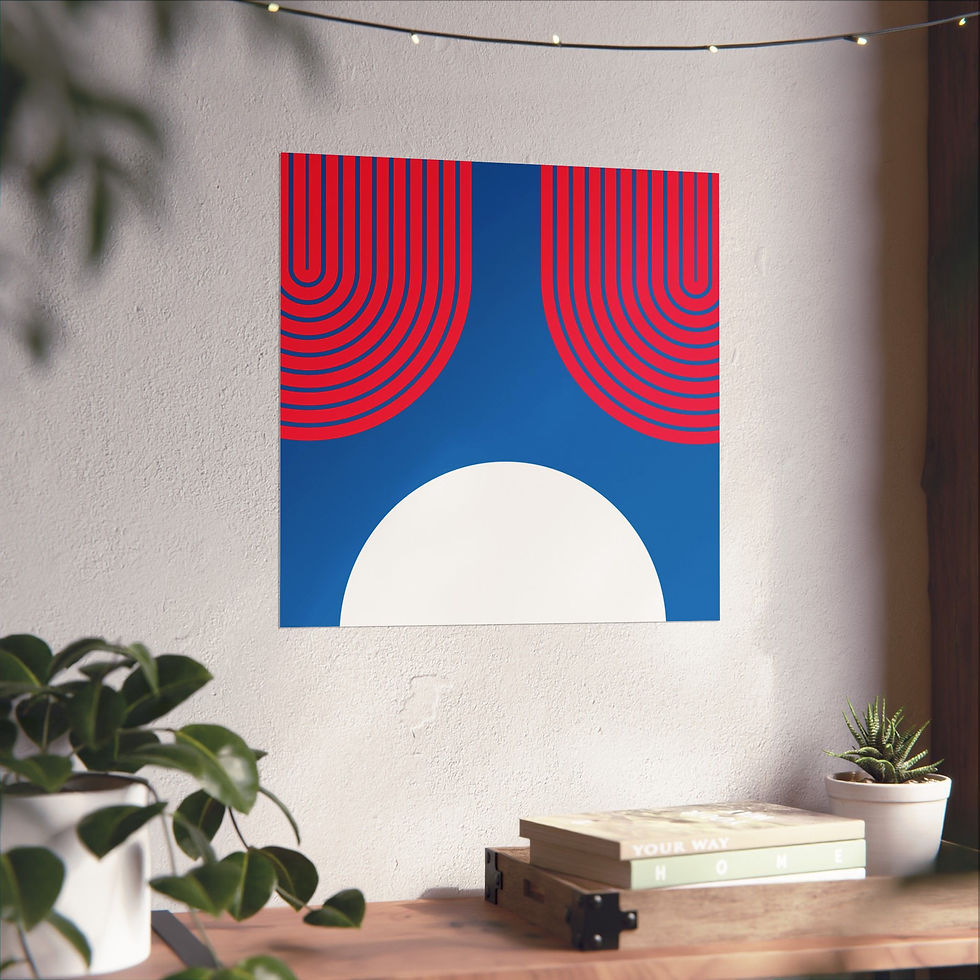 Thumbnail: Geometric 11 Matte Poster - Philadelphia 76ers - Away