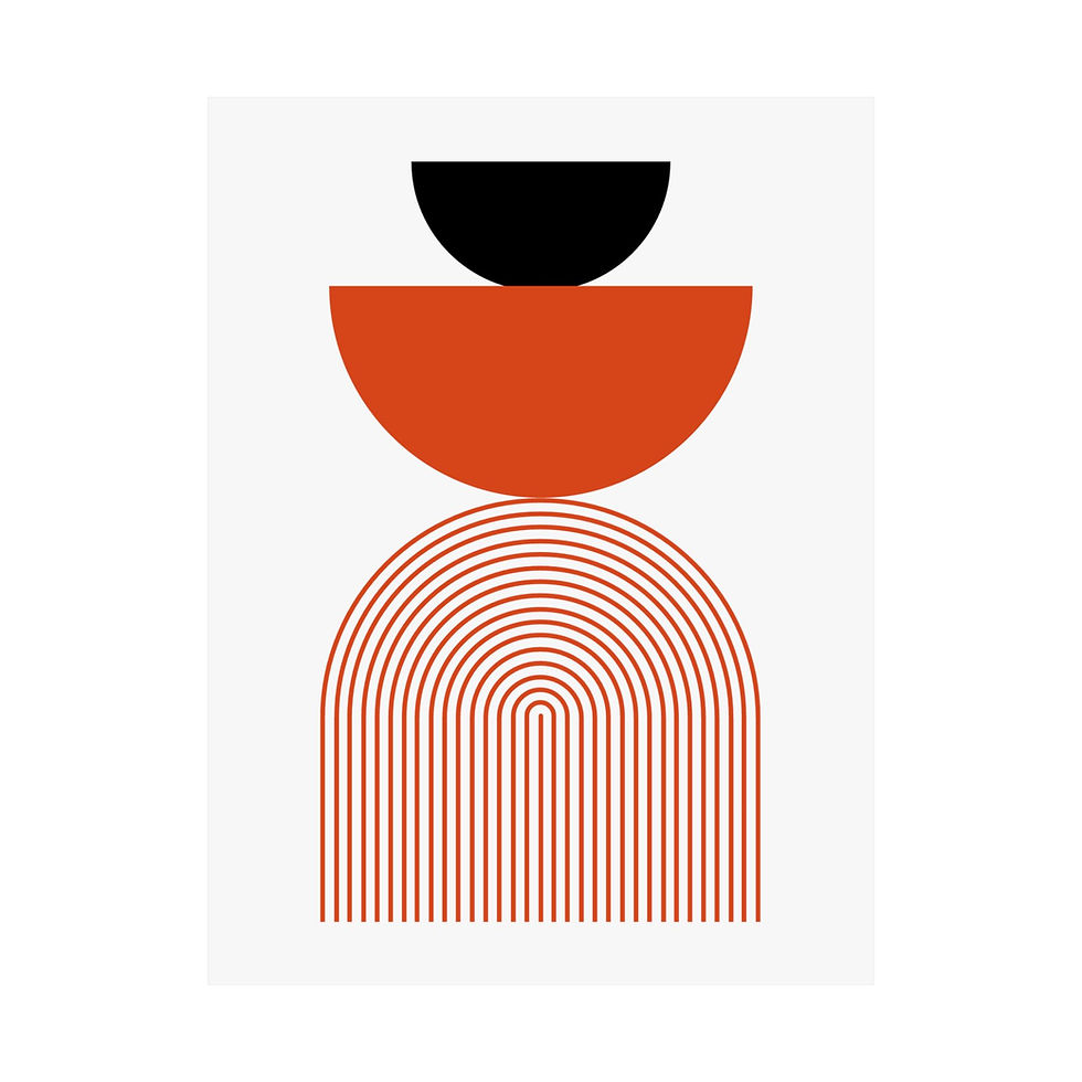 Thumbnail: Modern Geometric 24 Matte Poster - Baltimore Orioles - Home