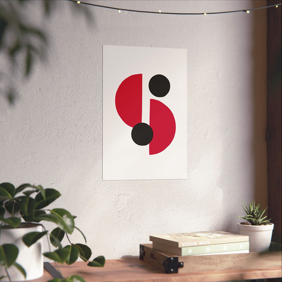 Thumbnail: Modern Geometric 29 Matte Poster - Chicago Bulls - Home