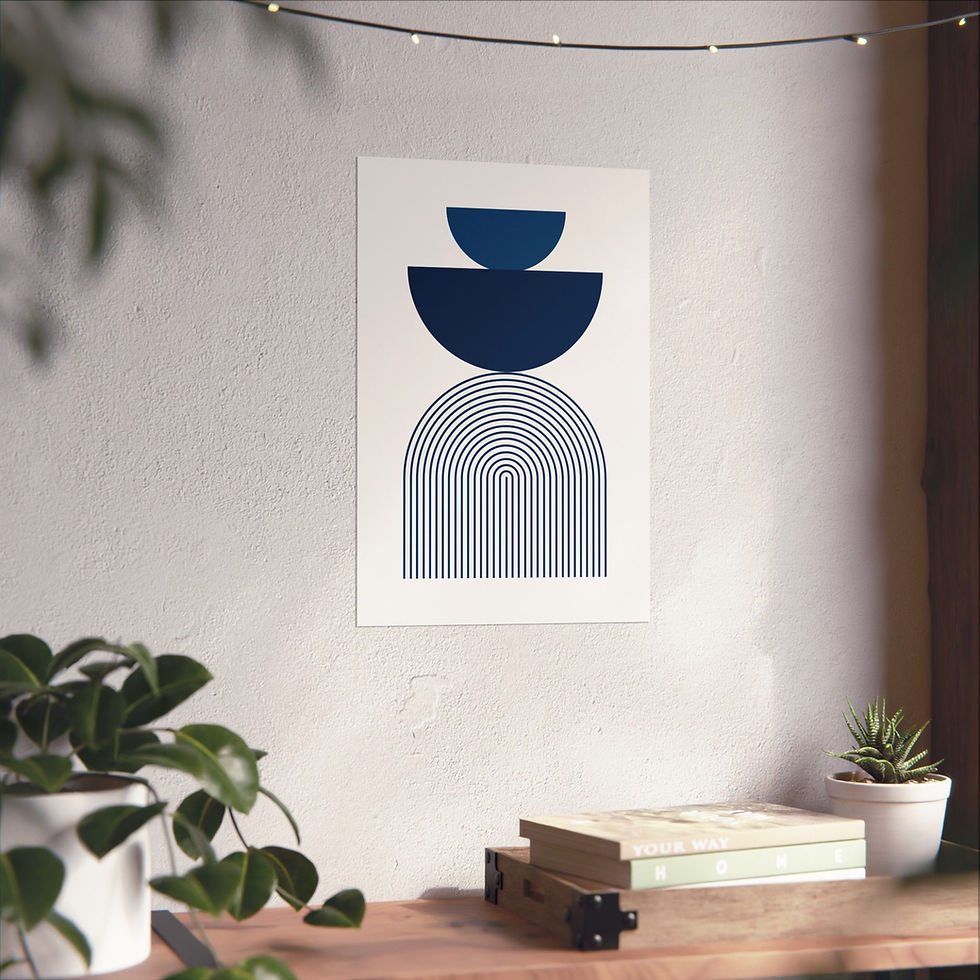 Thumbnail: Modern Geometric 24 Matte Poster - Dallas Mavericks - Home