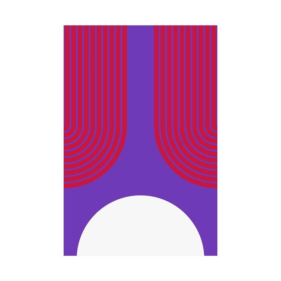 Thumbnail: Geometric 11 Matte Poster -Toronto Raptors - Alt