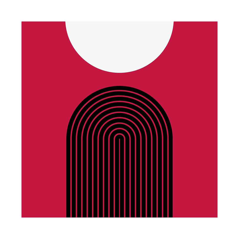 Thumbnail: Modern Geometric 09 Matte Poster - Chicago Bulls - Away