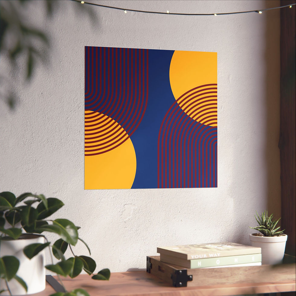 Thumbnail: Modern Geometric 25 Matte Poster - Denver Nuggets - Alt