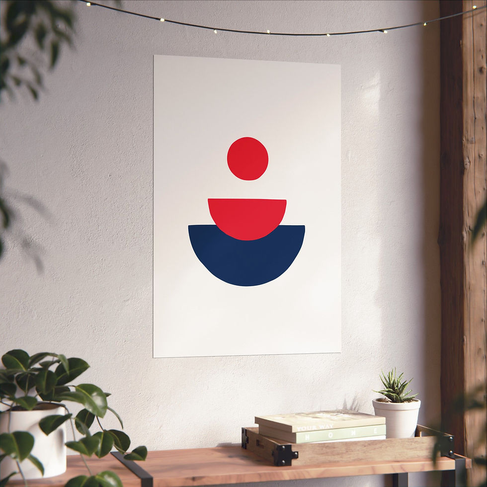 Thumbnail: Geometric 28 Matte Poster - Washington Wizards - Home