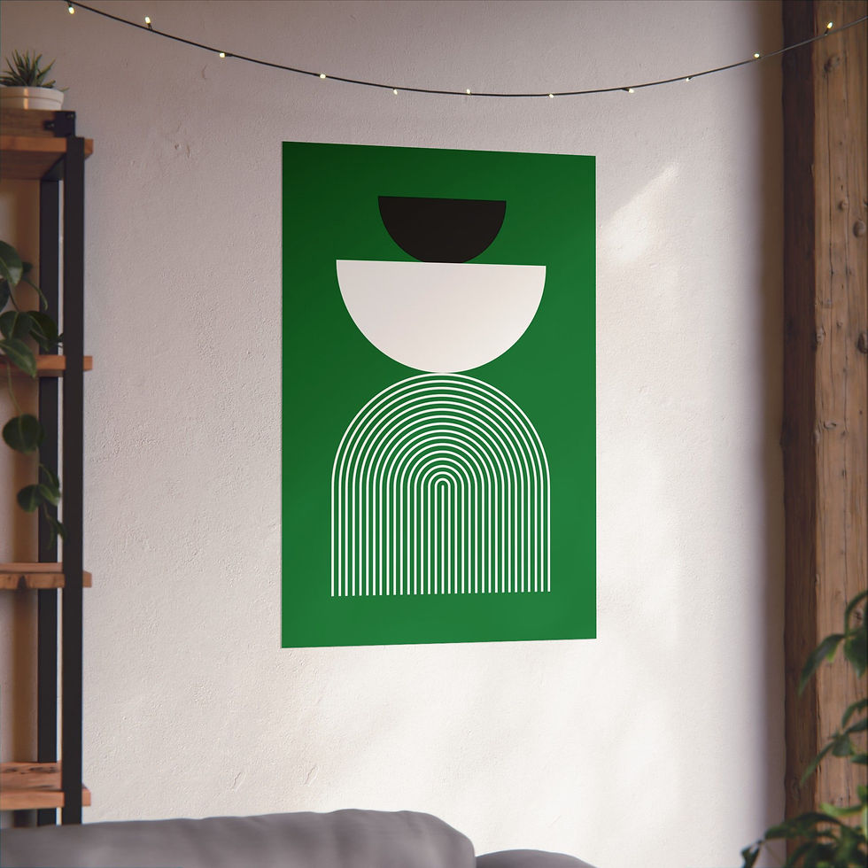 Thumbnail: Modern Geometric 24 Matte Poster - Boston Celtics - Away