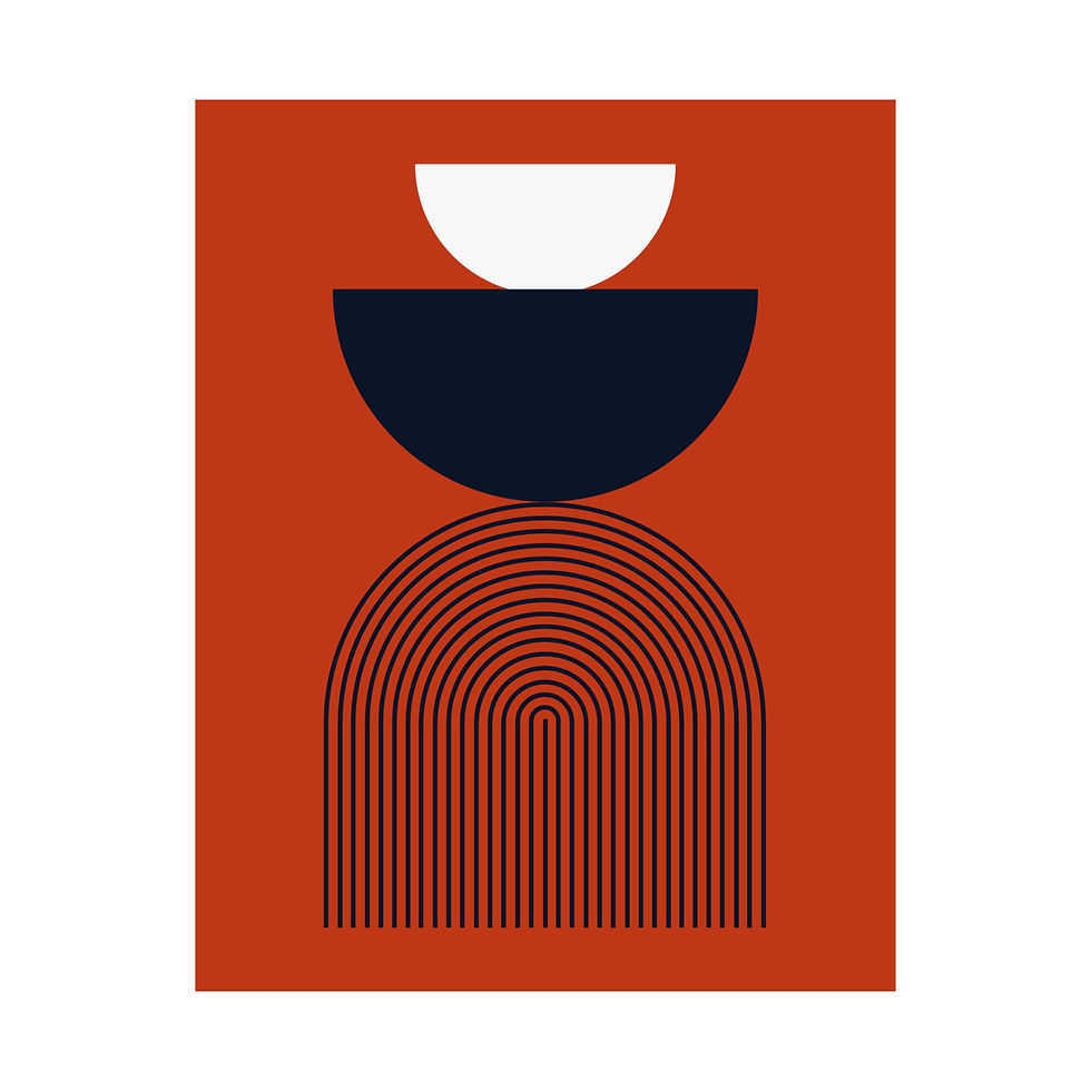 Geometric 24 Matte Poster - Chicago Bears - Alt