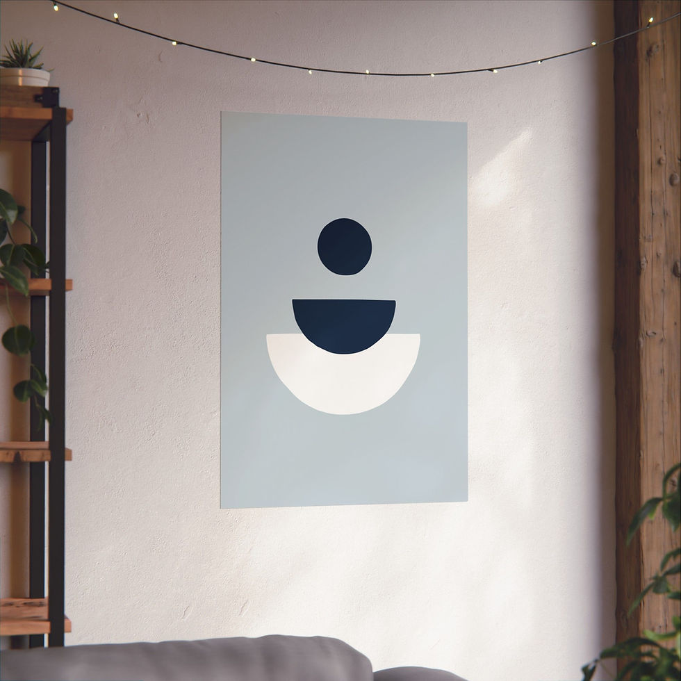 Thumbnail: Modern Geometric 28 Matte Poster - New York Yankees - Alt