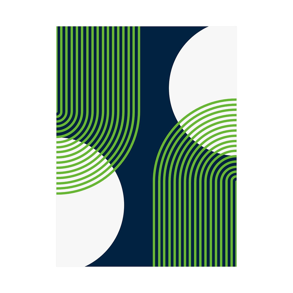 Thumbnail: Modern Geometric - 25 - Matte Poster - Seattle Seahawks - Away