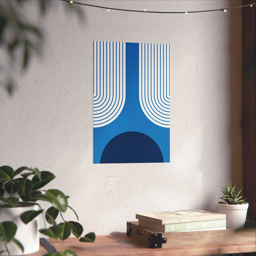 Thumbnail: Geometric 11 Matte Poster - Los Angelas Chargers - Away