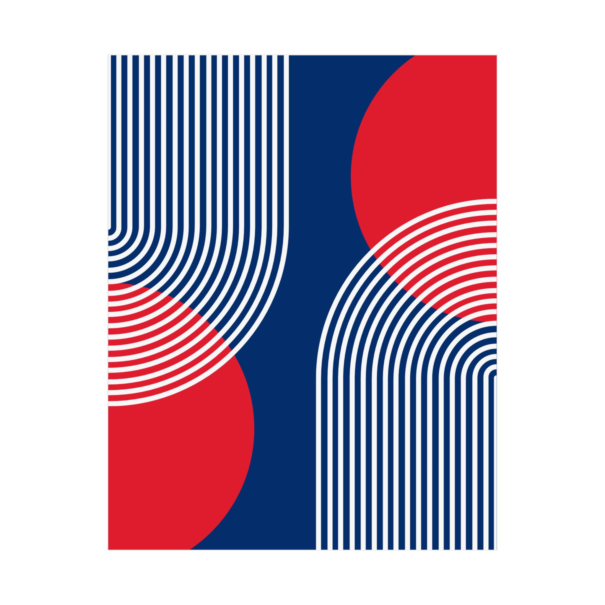 Modern Geometric 25 Matte Poster - Philadelphia Phillies - Alt