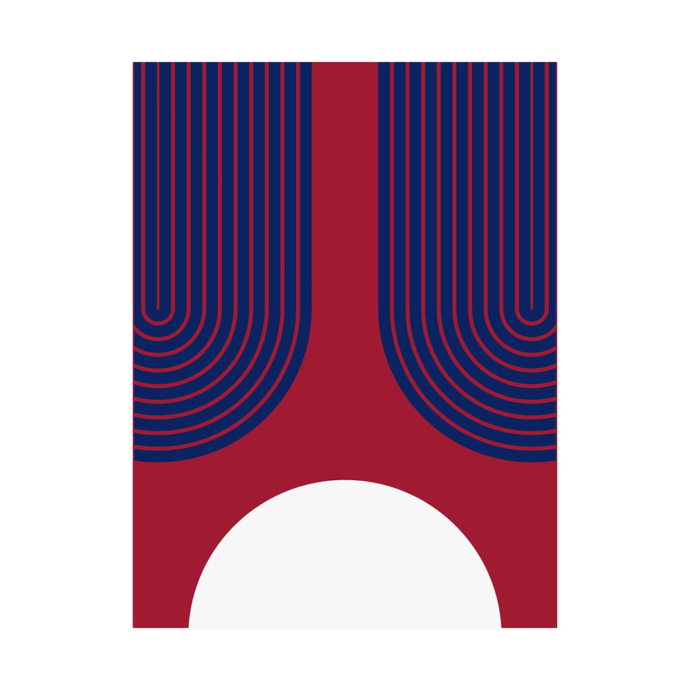 Thumbnail: Modern Geometric 11 Matte Poster - New York Giants - Alt