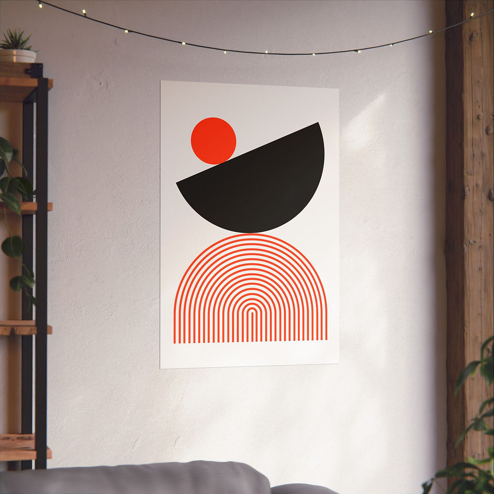 Thumbnail: Geometric 26 Matte Poster - Cincinnati Bengals - Home