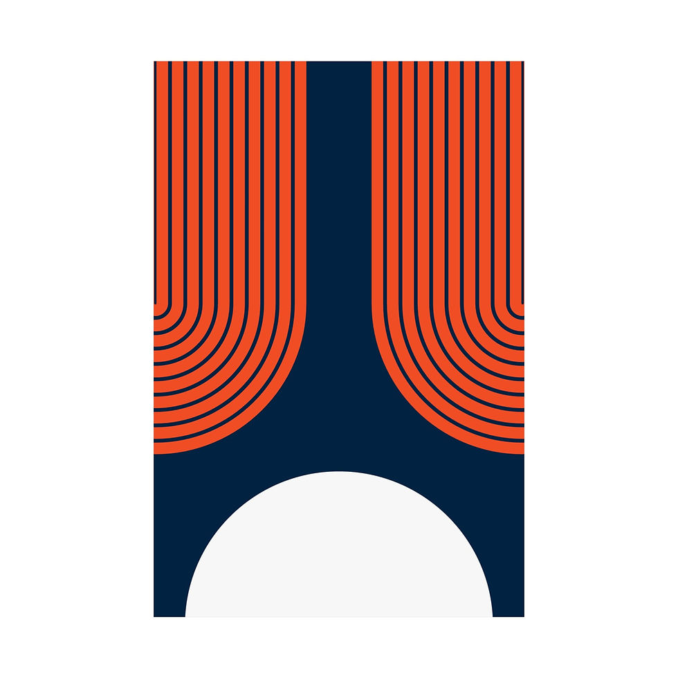 Thumbnail: Modern Geometric 11 Matte Poster - Denver Broncos - Alt