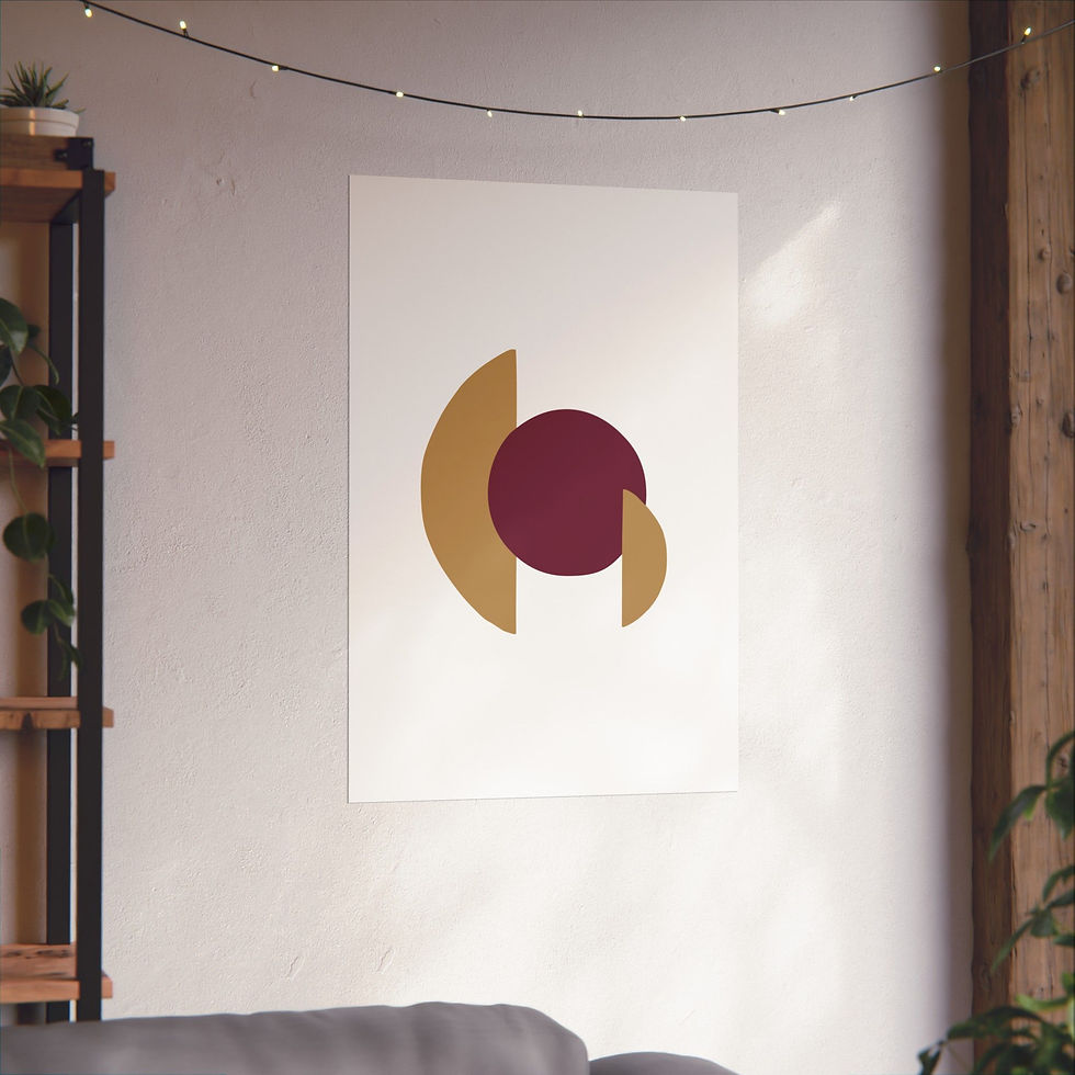 Thumbnail: Modern Geometric 30 Matte Poster - Cleveland Cavilers - Home