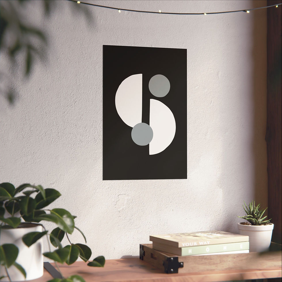 Thumbnail: Modern Geometric 29 Matte Poster - Las Vegas Raiders - Away