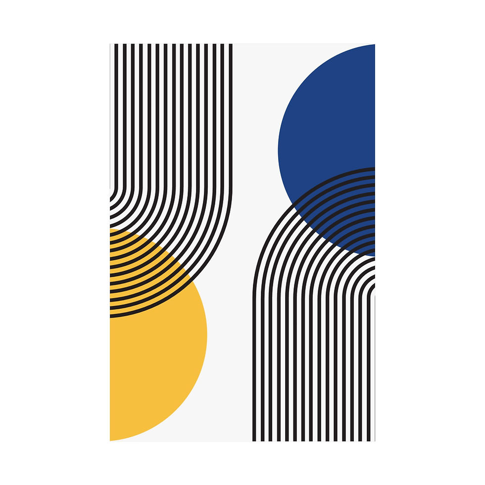 Thumbnail: Modern Geometric 25 Matte Poster - Golden State Warriors - Home