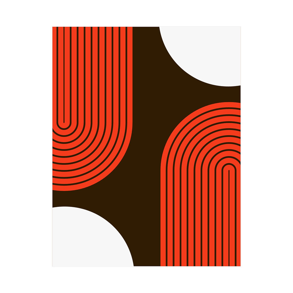 Geometric 10 Matte Poster - Cleveland Browns - Away