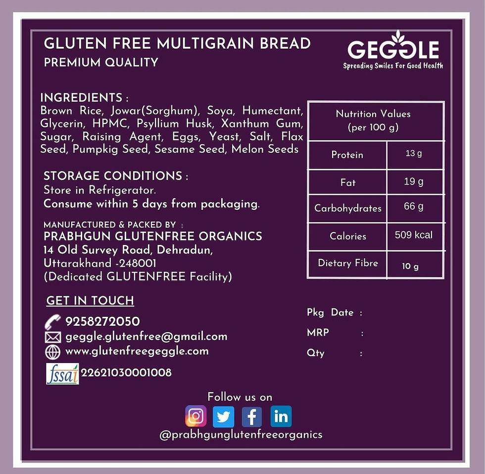 Thumbnail: Gluten Free Multigrain Bread