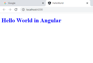 Hello World in Angular