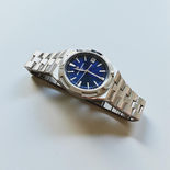 a brand new vacheron constantin overseas reference 4520v with a blue dial