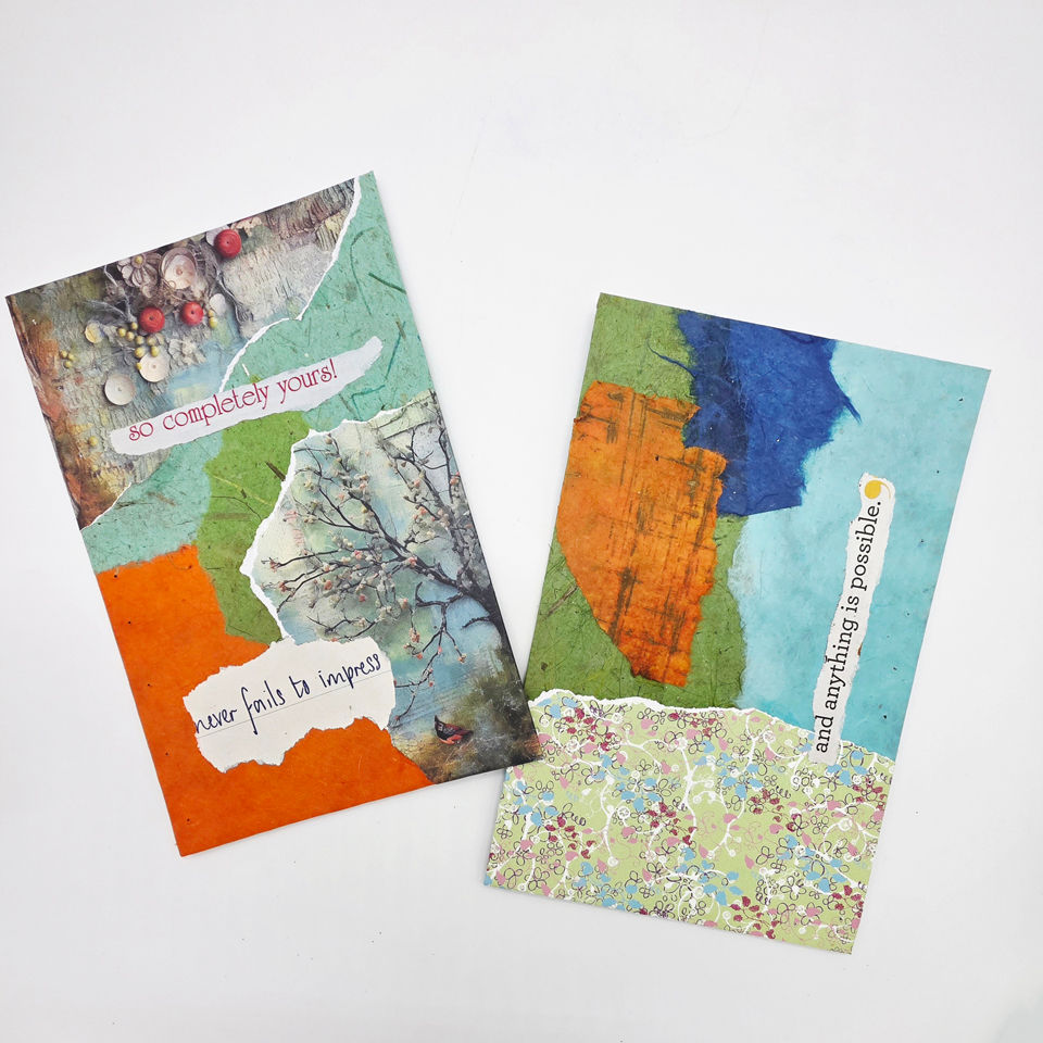 Handmade Journal with collaged covers - So Completely You