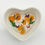 Thumbnail: Small Heart Shaped Trinket Tray - Dried Flowers with butterflies