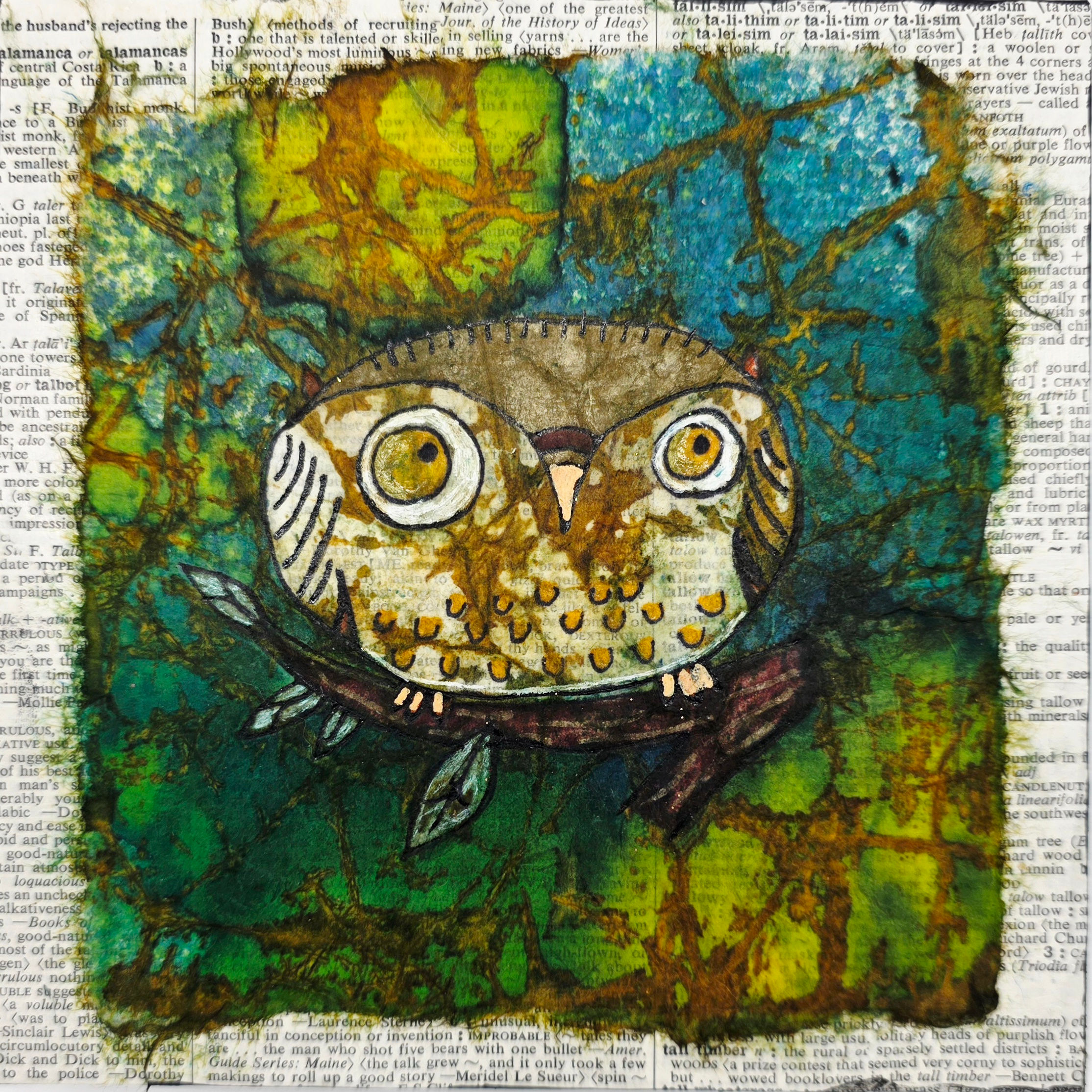 Original Mixed Media Art "Who's There?"