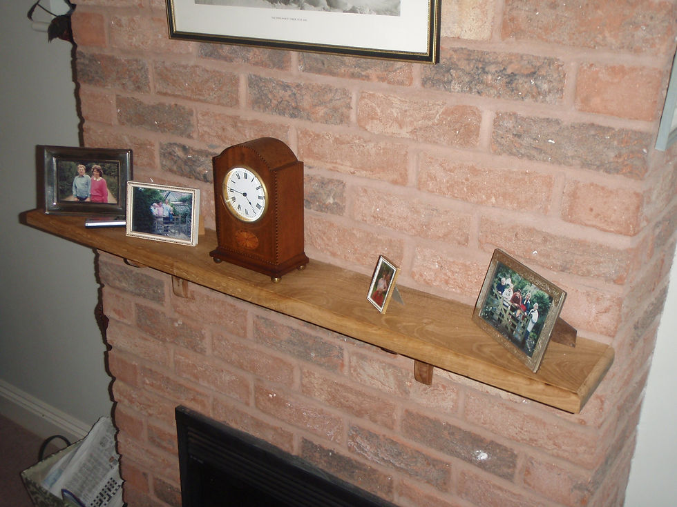Oak mantel shelf