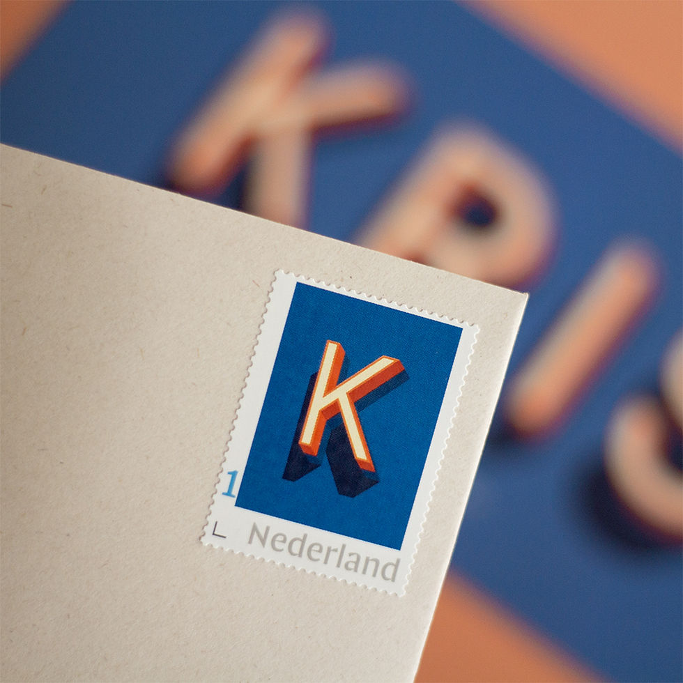 gepersonaliseerde postzegel bij het geboortekaartje