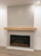 Minimal Modern Shiplap Faux Elecric Fireplace
