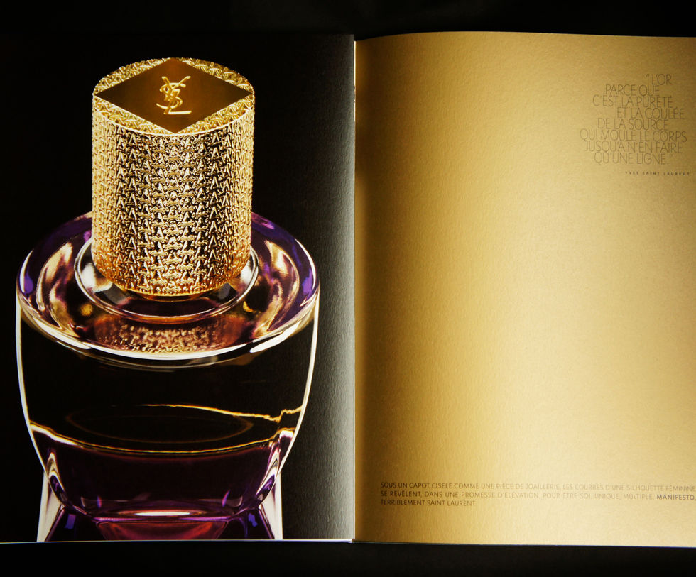 Dossier de presse. EVENT. ART DIRECTION. Campagne VISUELLE. Edition. YVES SAINT LAURENT Beauté. MANIFESTO. Fragrances. ARt direction. Exe file. Production. Notoriété. BEAUTY. Emotional Memory. Luxury. PARIS.