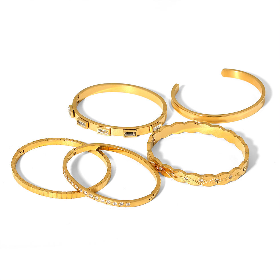 Miniatura: Pulseiras de Luxo Banhadas a Ouro 18k