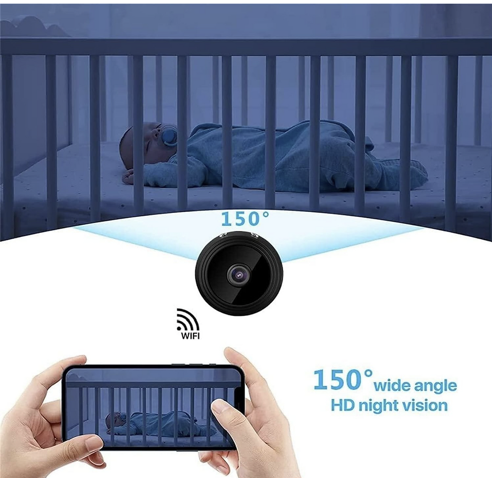Thumbnail: SpyFocus Mini WiFi Home Security Camera - HD Night Vision