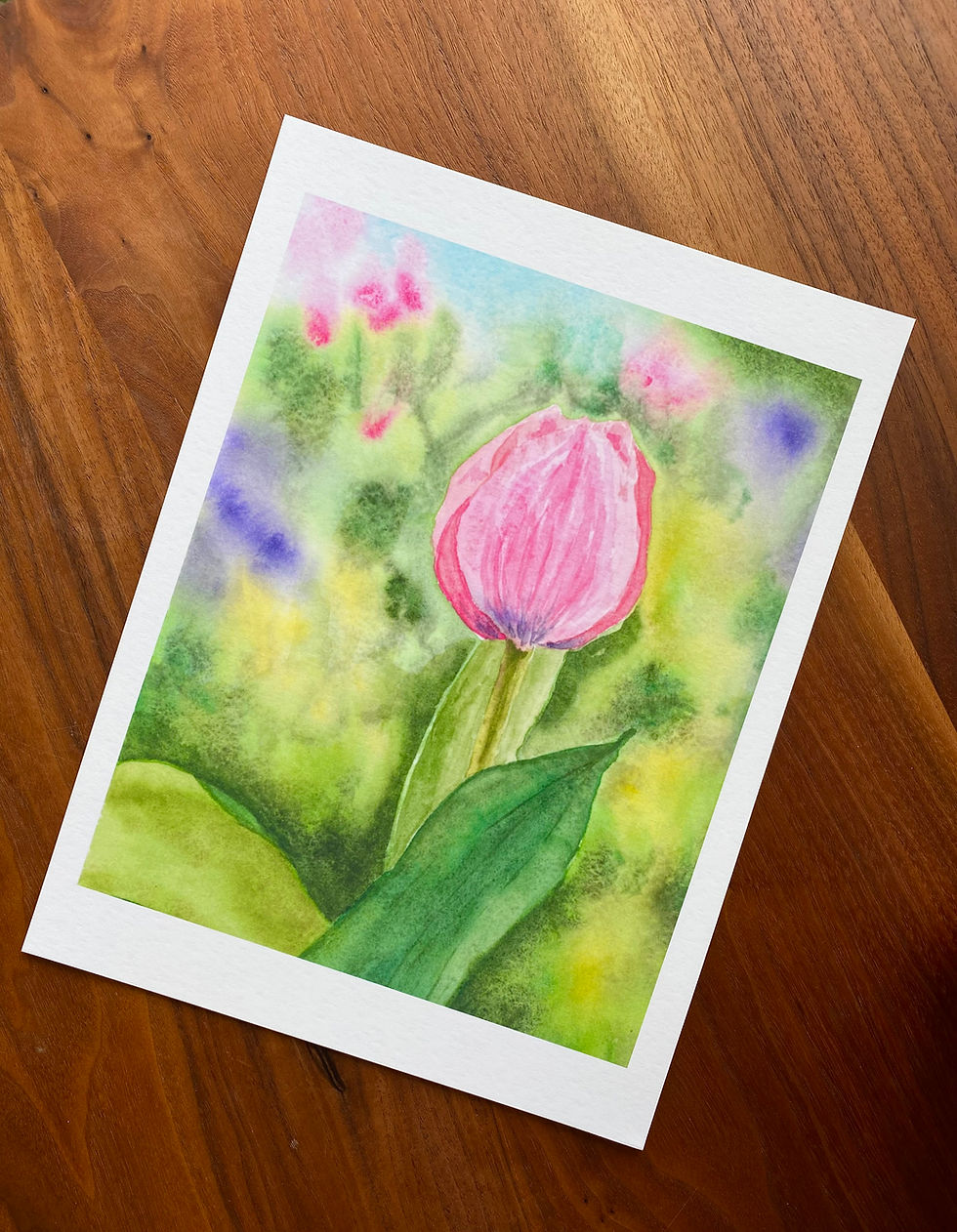Thumbnail: "Pink Tulip" "9x12"
